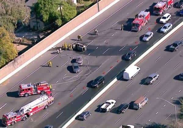 עומסי תנועה כבדים נרשמו בכביש 101 סמוך לשרמן אוקס בשל תאונה קטלנית