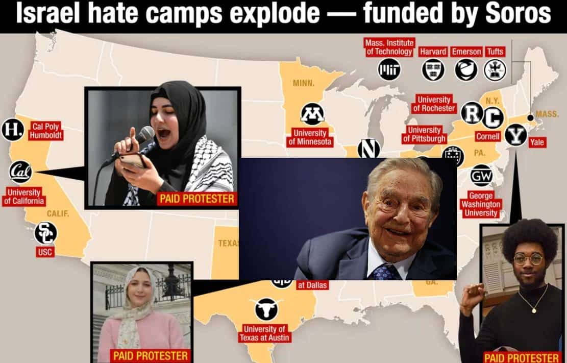 זרועות התמנון נחשפות: "סורוס עומד מאחורי מחאות הסטודנטים באמריקה"