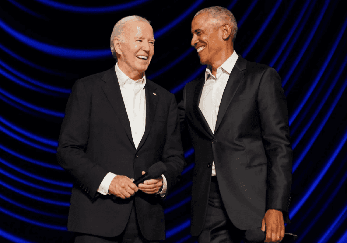 הנשיא ביידן קפא מול הקהל – אובמה נאלץ להוריד אותו מהבמה