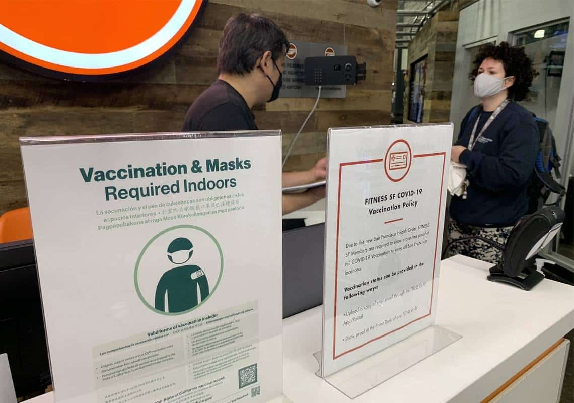 החל מהיום: רק מחוסנים יכולים להיכנס למסעדות, חדרי כושר ובתי עסק נוספים בסן פרנסיסקו
