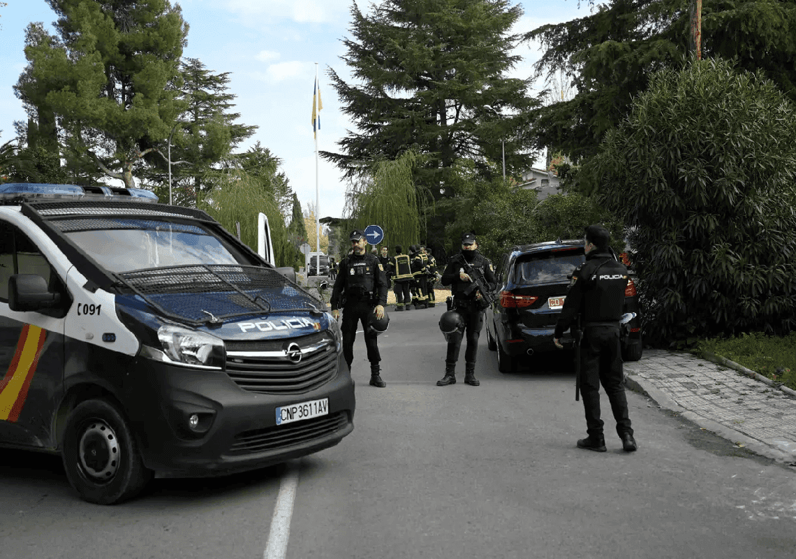 מטען חבלה התפוצץ בשגרירות אוקראינה במדריד 