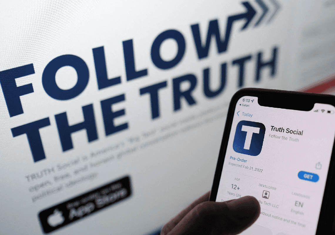 טראמפ השיק את הרשת החברתית שלו – שהוצבה בראש רשימת ההורדות