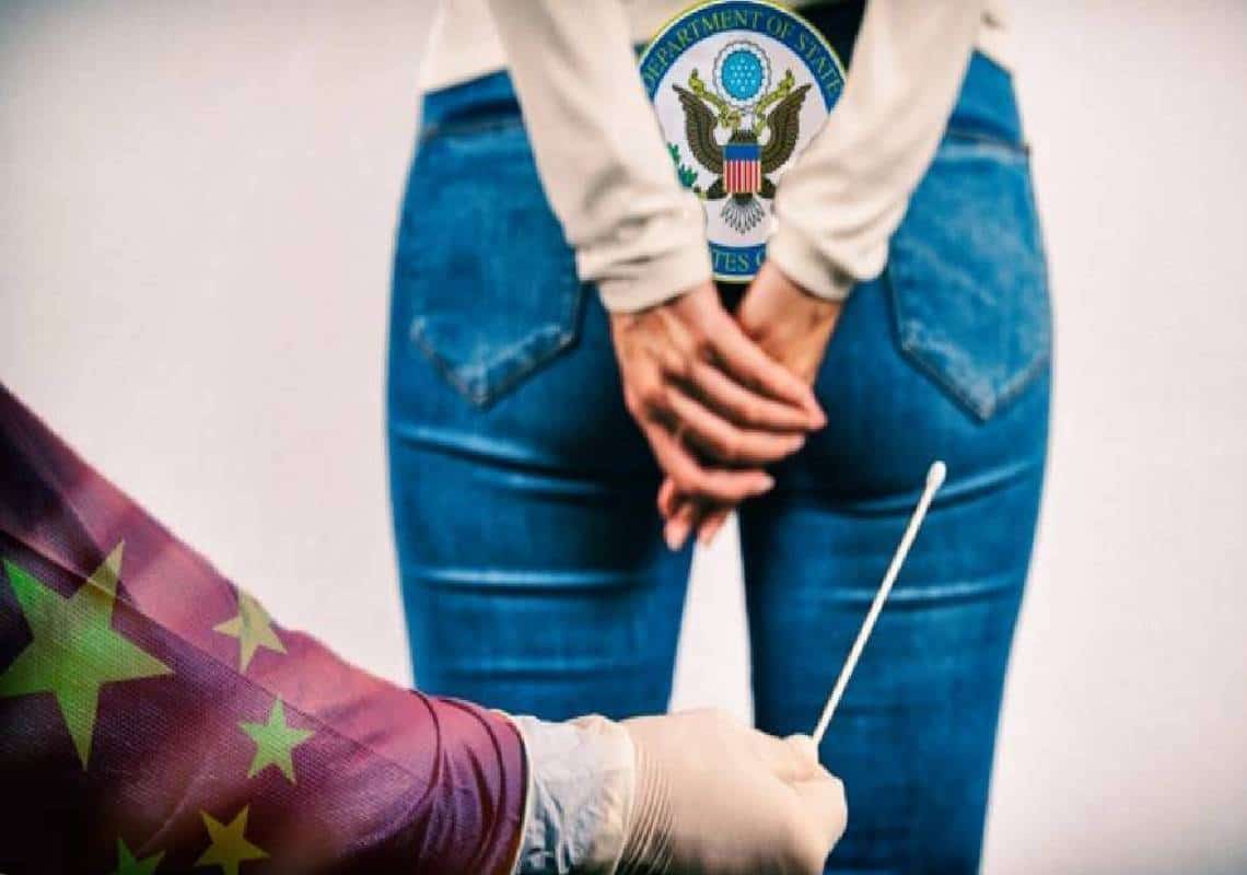 השפלה לארה"ב: "דיפלומטים הוכרחו לעבור בדיקות אנאליות לגילוי קורונה בסין"