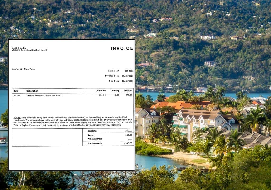 אורחים הבריזו מ'חתונת יעד' בג'מייקה - החתן וכלה הגיבו עם פתרון יצירתי במיוחד