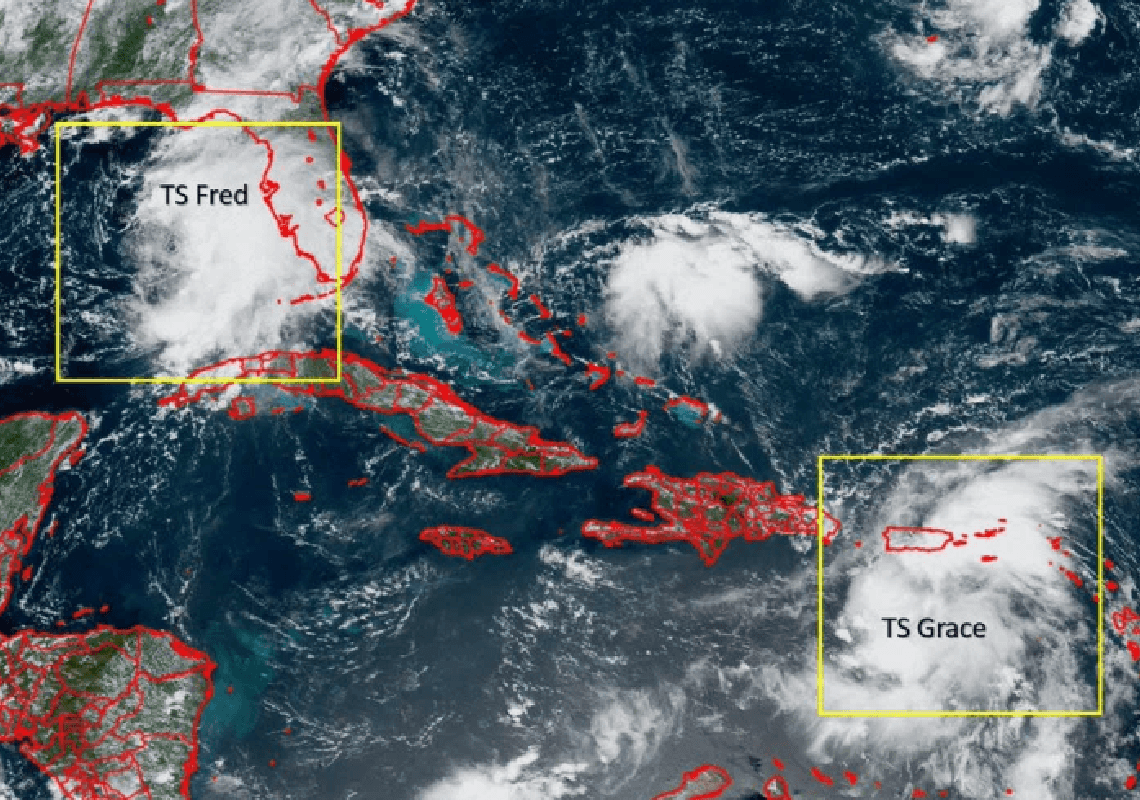 הסופה הטרופית 'פרד' מתחזקת ומתקרבת לחופי פלורידה ואלבמה