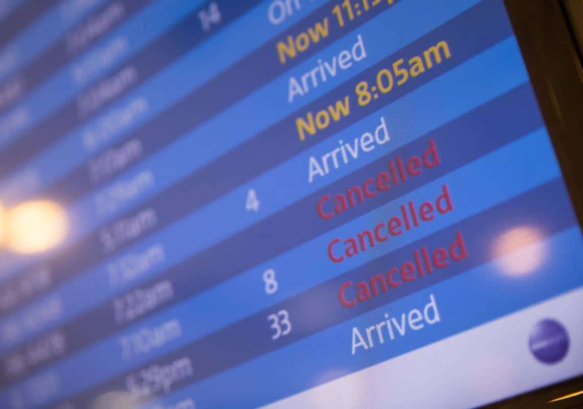 שיבושים נוספים ברחבי ארה"ב: קרוב לאלף טיסות בוטלו