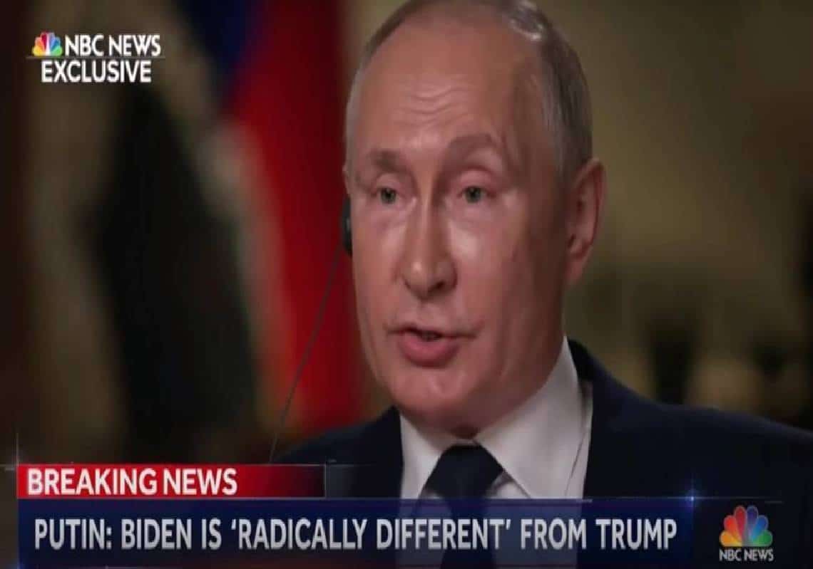 פוטין חשף בראיון נדיר לטלוויזיה האמריקנית בדיוק מה הוא חושב על טרמאפ וביידן