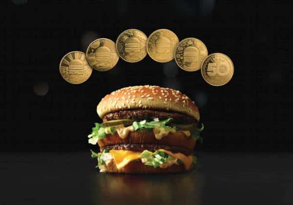 "מדד הביג מק" הופך למציאות: מקדונלדס משיקה מטבע ייחודי
