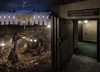 הצוללת הסודית שמתחת לבית הלבן נמחקה - בונקר חירום חדש נבנה בחשאי במקומה