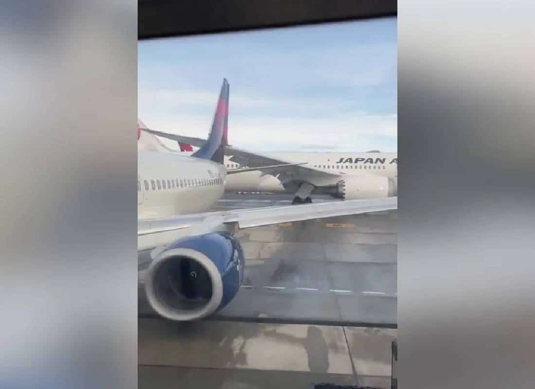 תאונה בנמל התעופה סיאטל: מטוס יפני התנגש במטוס דלתא