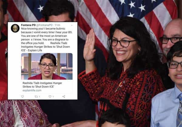 ציוץ משטרתי כינה את חברת הקונגרס "אנטי אמריקאית" ועורר סערה