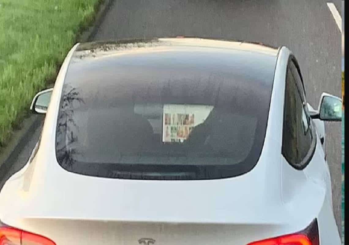 טסלה דגם XXX: נתפס על חם כשהוא צופה בפורנוגרפיה בתוך הטסלה בפקק תנועה