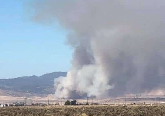 דרום קליפורניה: שריפת פרצה באזור לנקסטר, 125 אקר עלו באש