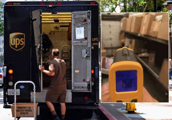 מחסן ללא מזגן ומשאיות רותחות: עשרות עובדי UPS נפגעו ממכת חום