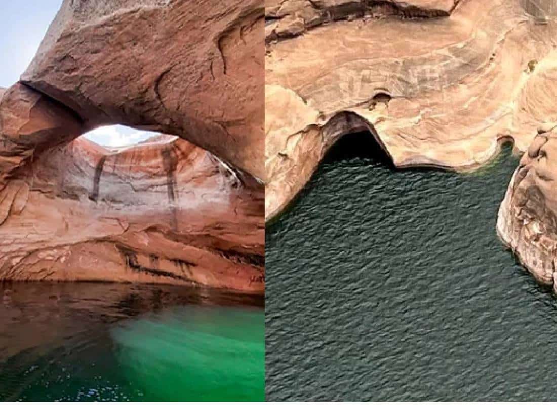 התמוטטה הקשת הכפולה בת מיליוני השנים בלייק פאוול ביוטה