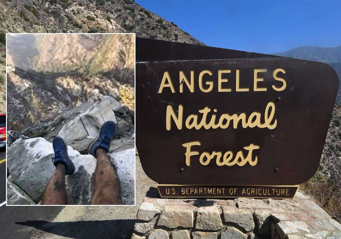 רנה שלח תמונה רגע לפני שהלך לאיבוד ביער בקליפורניה: מטייל בעל עיני נץ הציל את חייו