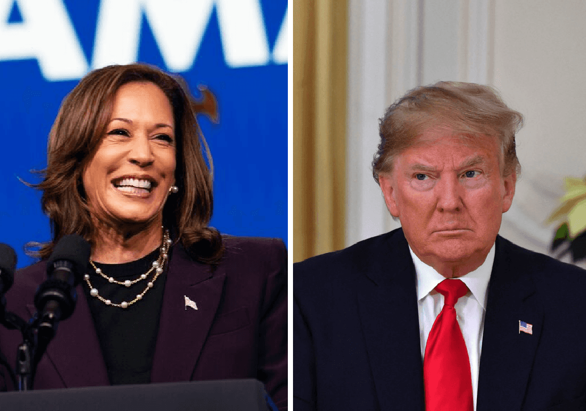 קמלה האריס מובילה בסקרים על דונלד טראמפ
