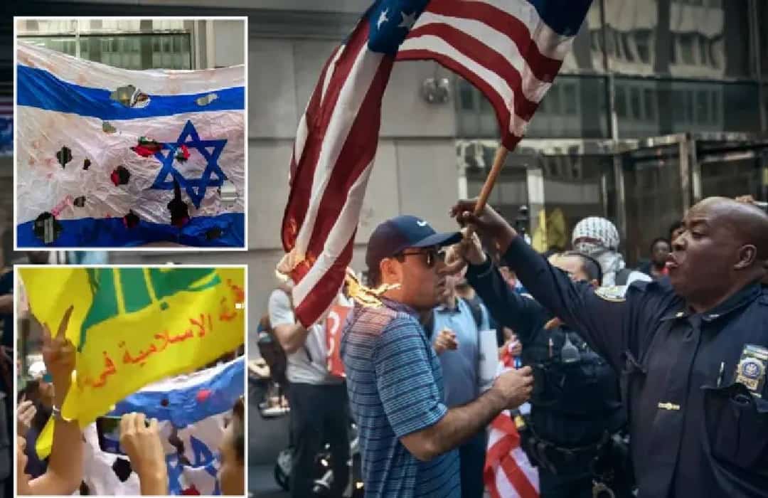 חיזבאללה בניו יורק: דגל ארגון הטרור הונף בלב מנהטן במפגן שנאה חסר-תקדים בהיסטוריה של העיר