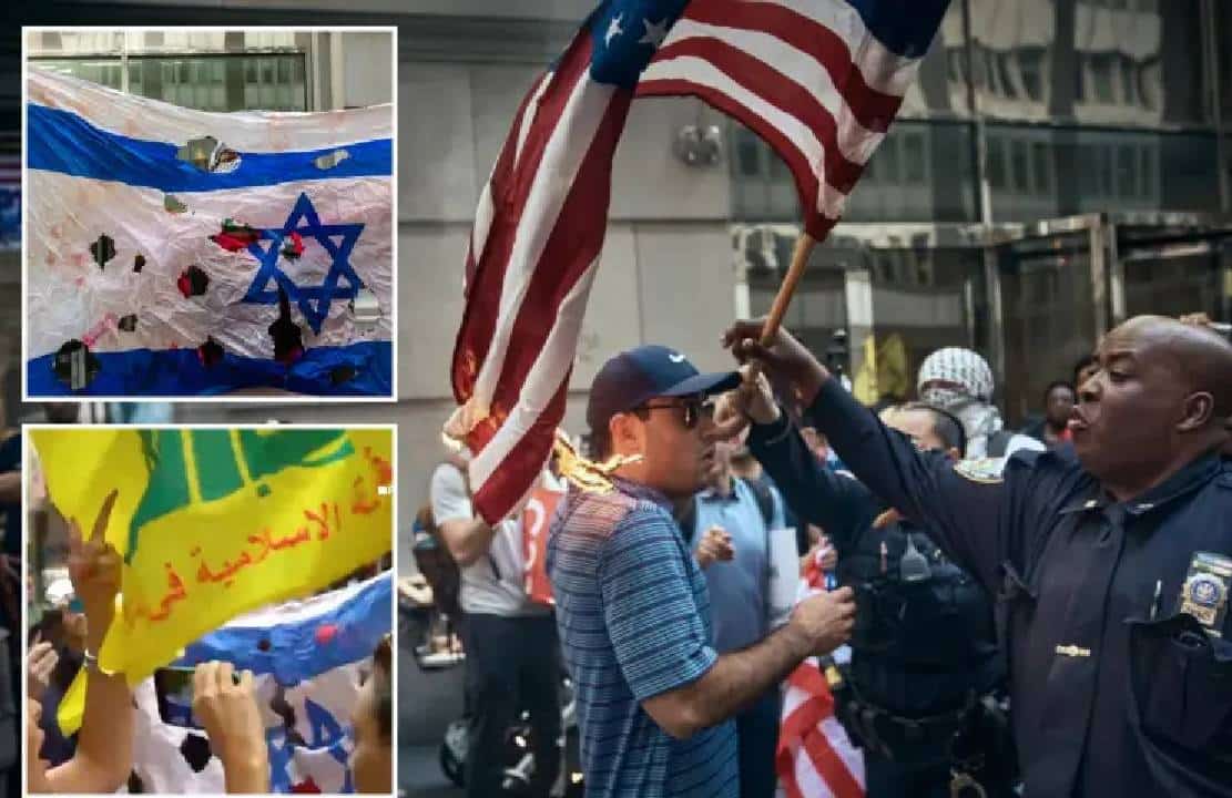 חיזבאללה בניו יורק: דגל ארגון הטרור הונף בלב מנהטן במפגן שנאה חסר-תקדים בהיסטוריה של העיר