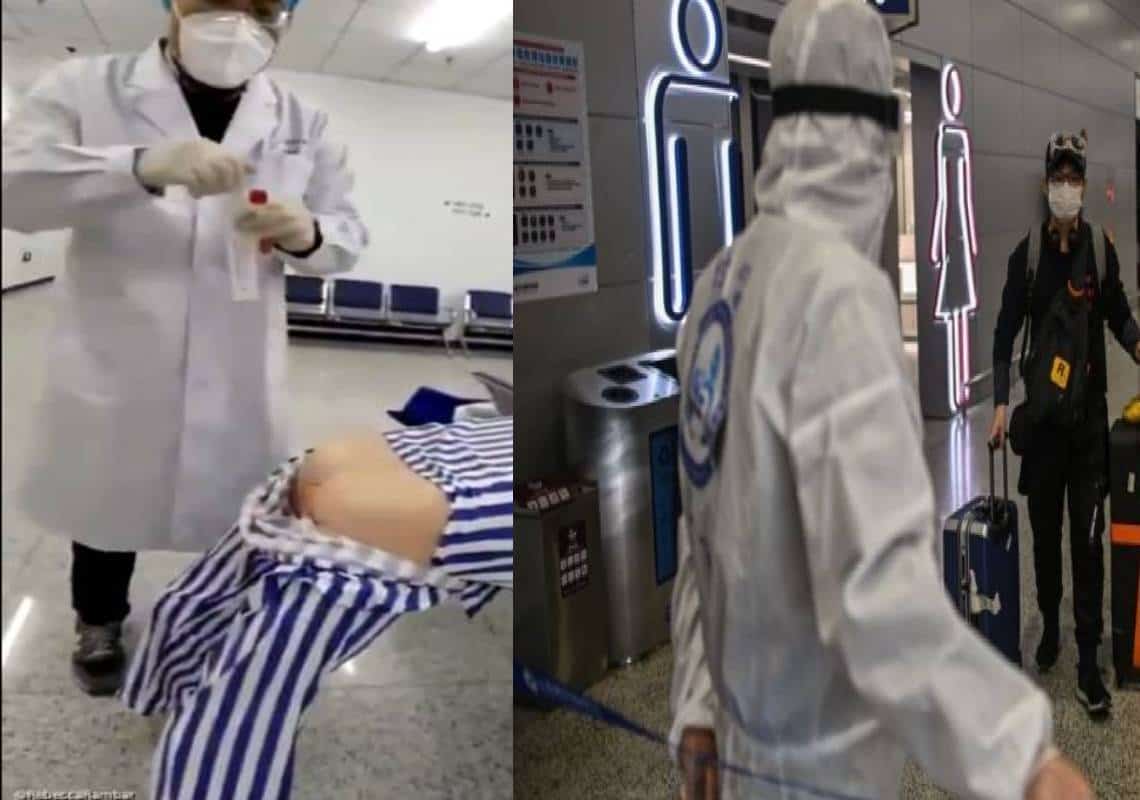 "סין החליטה להכריח את כל הבאים בשטחה לעבור בדיקת ספוג אנאליות כנגד קורונה או לספק דגימות צואה"