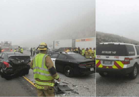 דרום קליפורניה: 17 פצועים בתאונת שרשרת בסן ברנרדינו