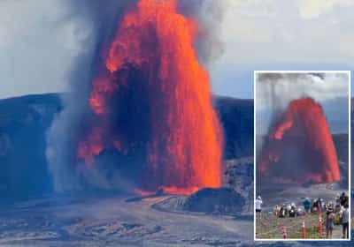 קילוואה מתפרץ שוב: מזרקות לבה בגובה 100 מטר בהוואי