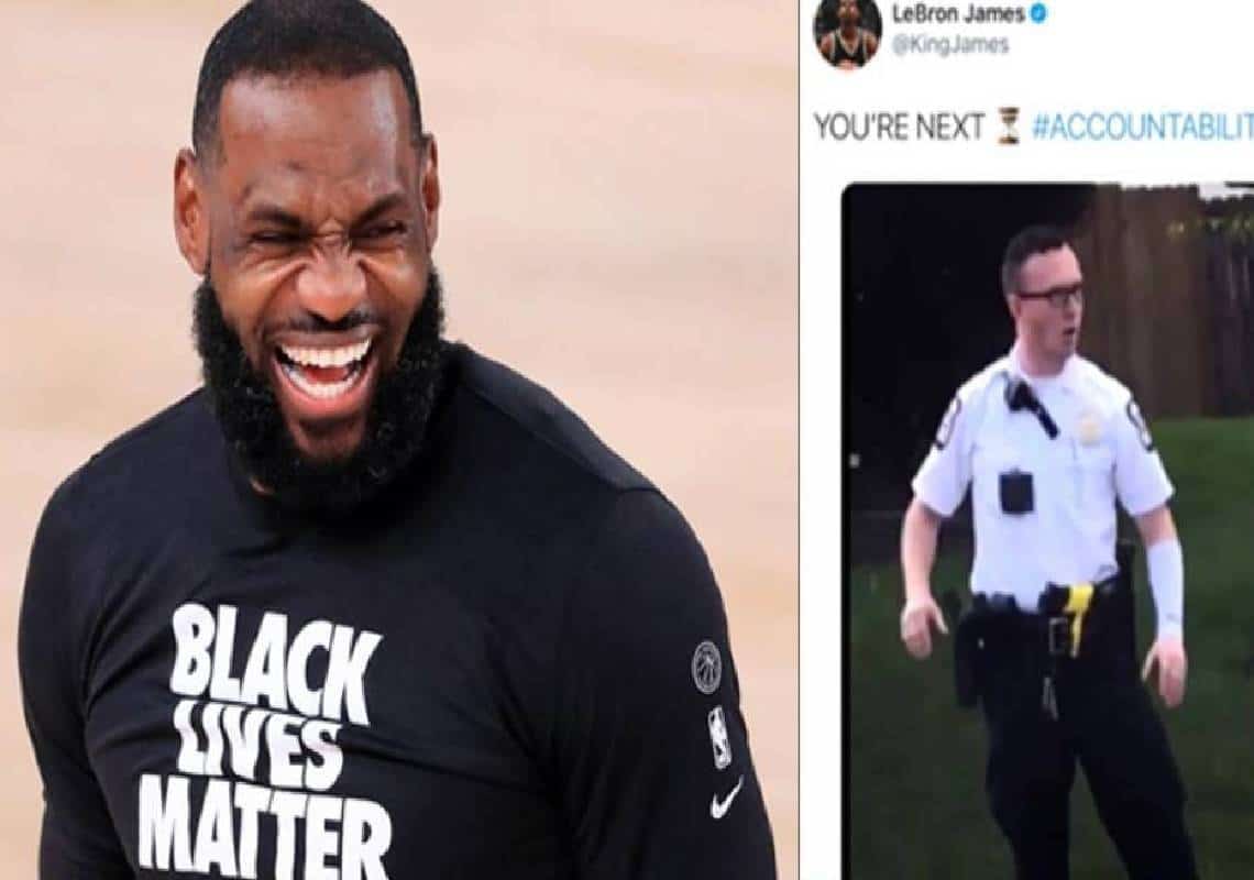 "אתה הבא בתור": לברון ג'יימס איים על שוטר לבן ואחר-כך מחק את הציוץ, האם יחקר על ידי ה-FBI?