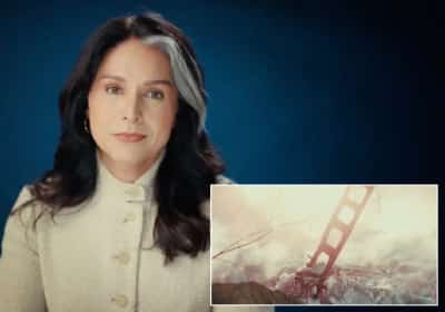 טולסי גבארד מזהירה משואה גרעינית - עם סימולציה של פצצה על סן פרנסיסקו