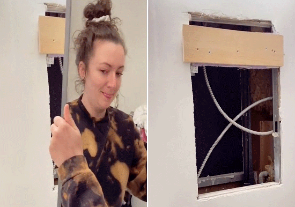 סרט אימה בניו יורק: דיירת הזיזה את מראת השירותים וגילתה חור עצום שהוביל לדירה מסתורית