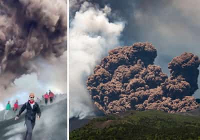 בהלה באיטליה: הר הגעש אתנה התפרץ, תיירים נסו על נפשם