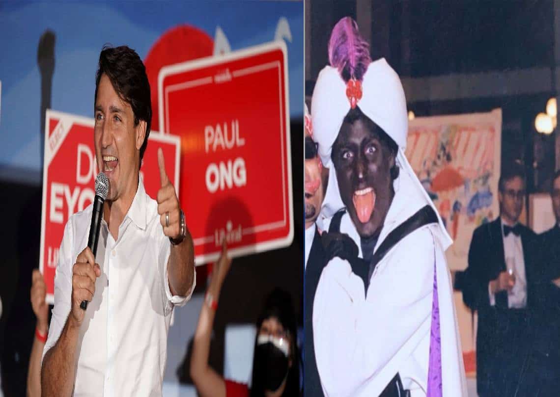 טוויסט בעלילה: ראש ממשלת קנדה נתפס ב"פרצוף-שחור" ערב הבחירות הגורליות 