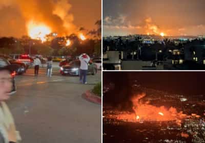 פיצוץ עז בבית הזיקוק של שברון דרומית ללוס אנג'לס: להבות עצומות נראו למרחקים ותושבים הונחו להסתגר