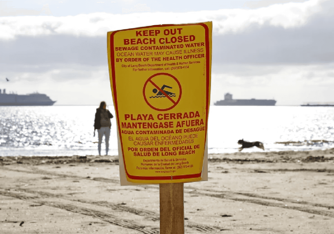 קליפורניה: חופים רבים נסגרו עקב דליפת ביוב מאסיבית