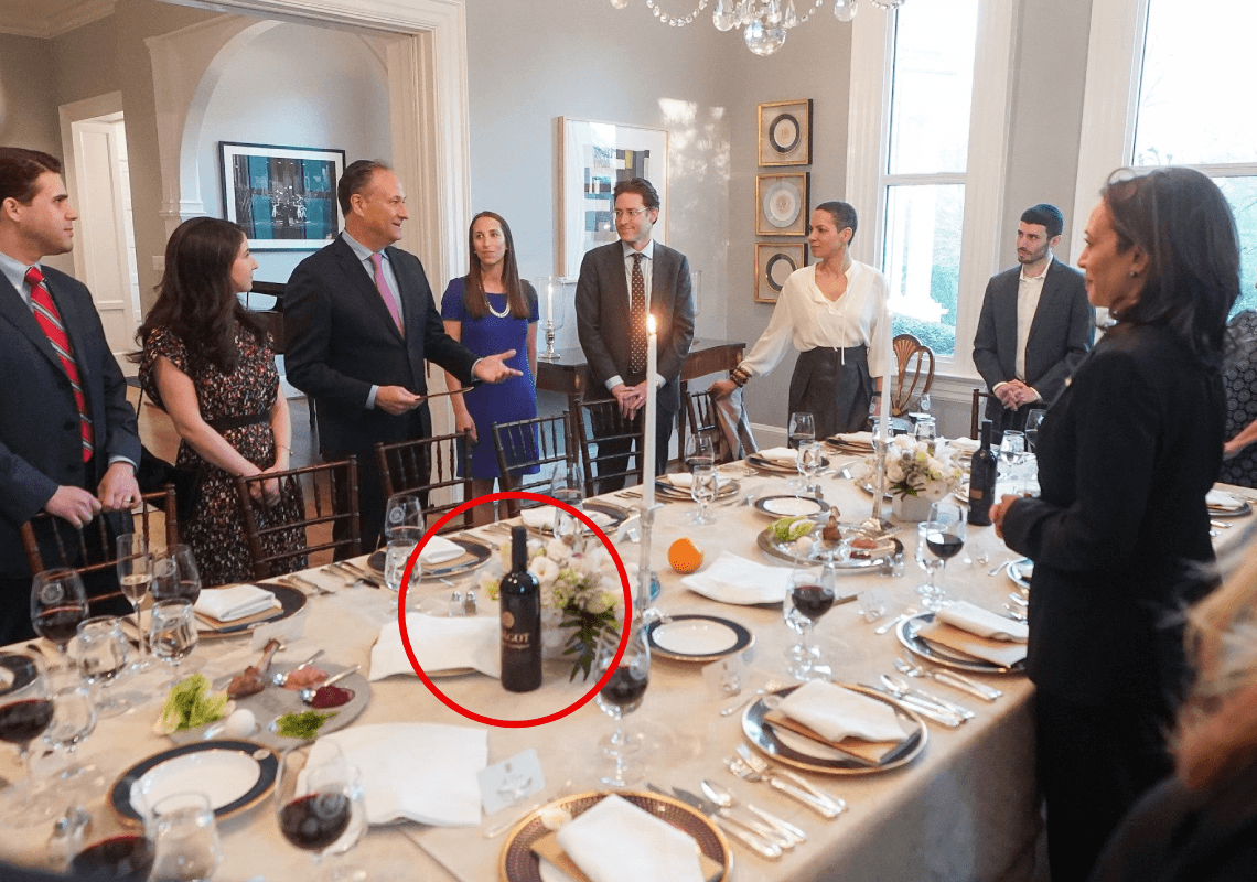 האריס הגישה יין שיוצר ביהודה ושומרון - והביקורות לא איחרו לבוא: "זלזול חמור בפלסטינים"