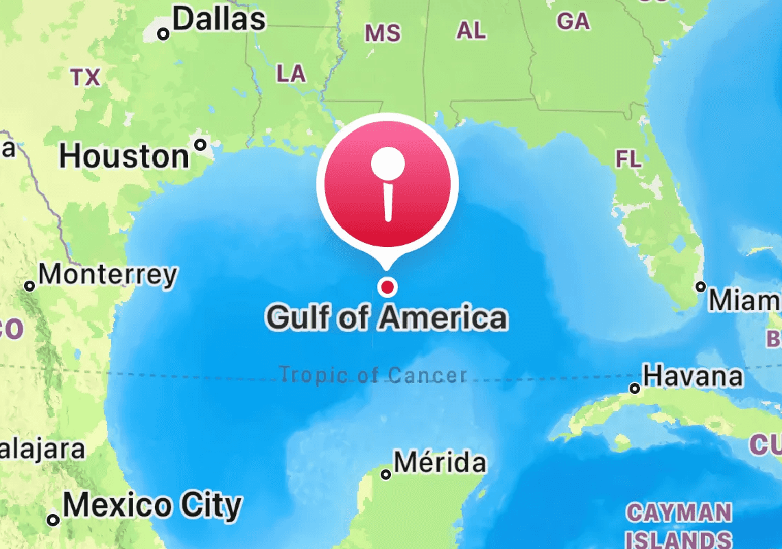 מקסיקו שוקלת לתבוע את גוגל על שינוי השם ל'מפרץ אמריקה'