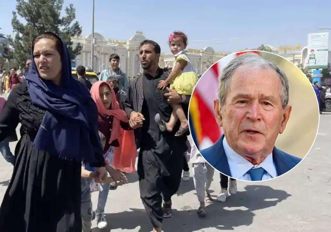 הנשיא לשעבר בוש על אפגניסטן: "חייבים לעזור לפליטים שמנסים לברוח מהמדינה"