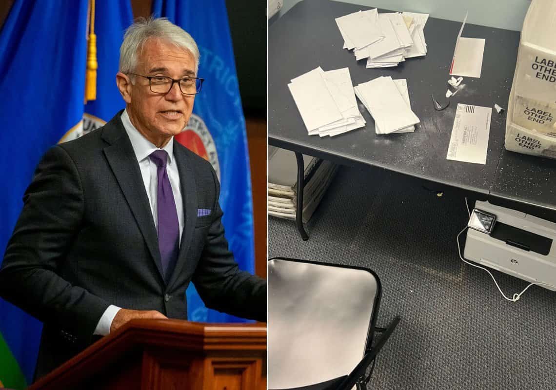 בהלה בלוס אנג'לס: מעטפה עם חומר לבן נשלחה למטה 'ריקול ג'ורג' גסקון'