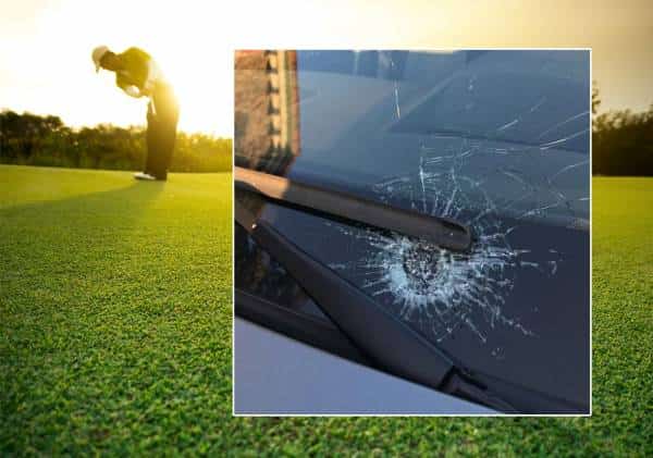 "גשם של כדורי גולף" בדרום קליפורניה: את בעלי המכוניות זה פחות מרגש