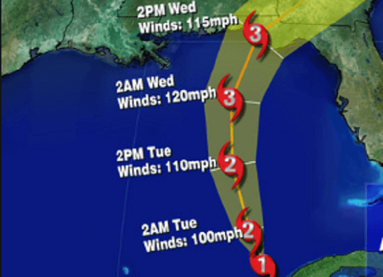 מוקדם מהצפוי: הסופה מייקל היא כבר הוריקן, וצפויה להחמיר בטרם תנחת