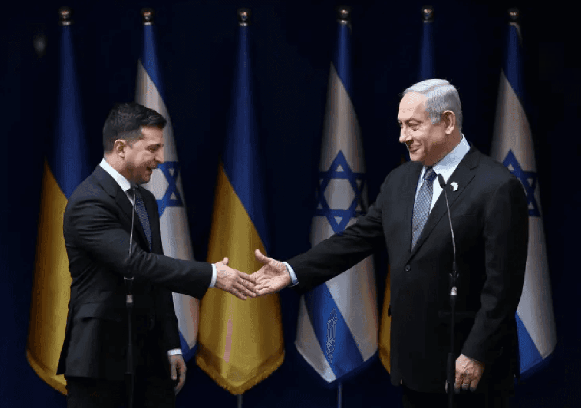 זלנסקי מברך את נתניהו - ומקווה שהוא יספק לו נשק נגד רוסיה