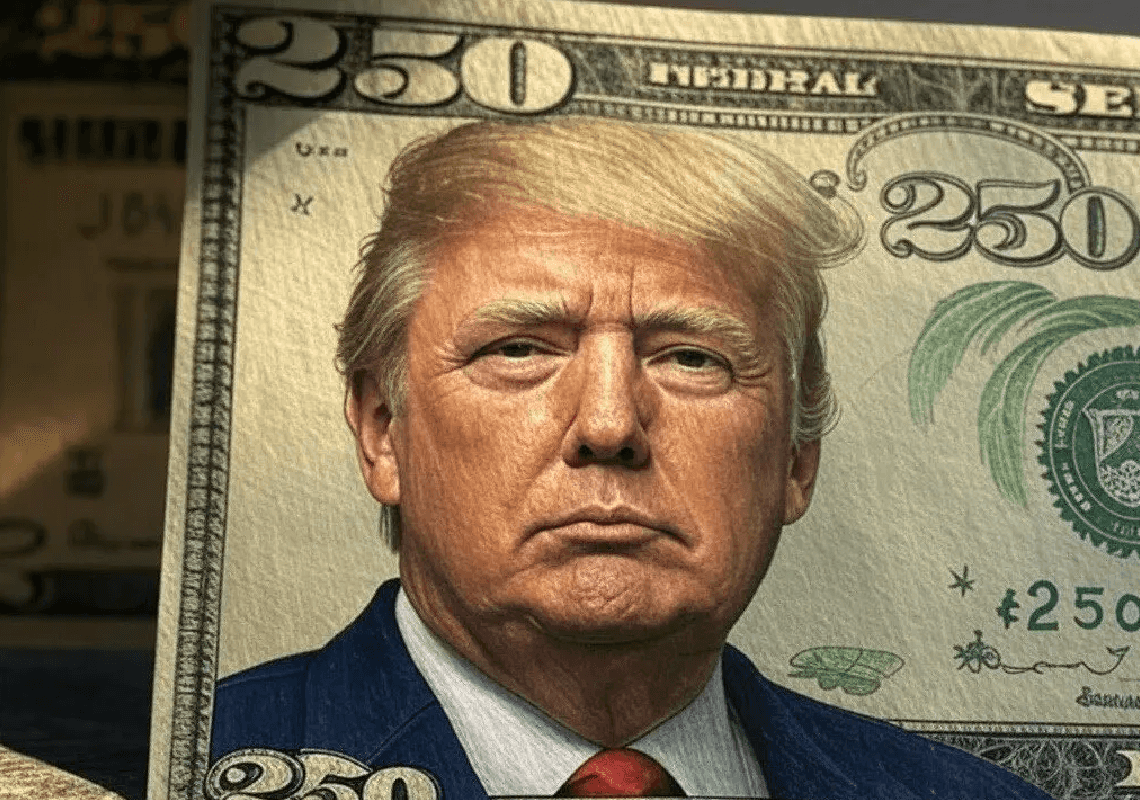 שטר של 250 דולר - עם דיוקנו של טראמפ: יוזמה חדשה ושנויה במחלוקת