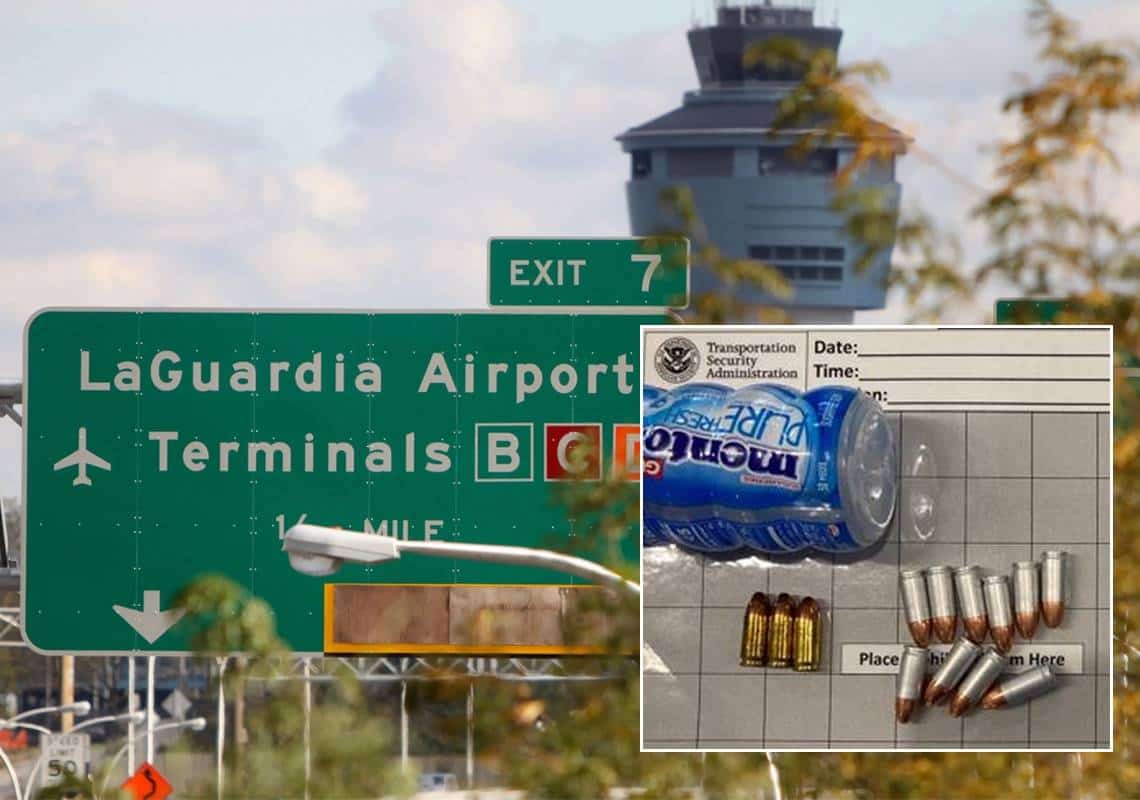 "ארזת לבד?": נוסע ניסה לעלות על טיסה מניו יורק עם תחמושת בתיקו