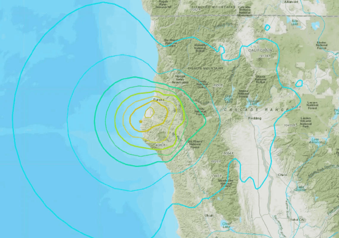 רעידת אדמה חזקה הכתה בצפון קליפורניה 
