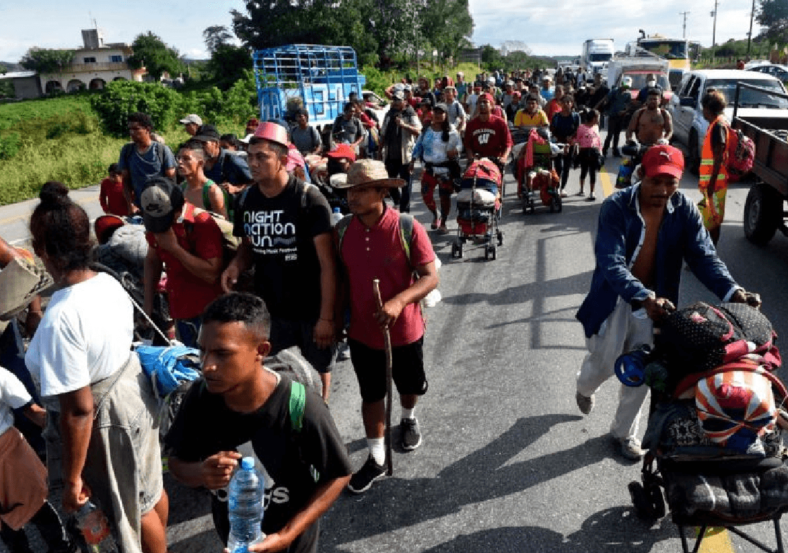 שיירת מהגרים חדשה החלה לצעוד ממקסיקו לארצות הברית