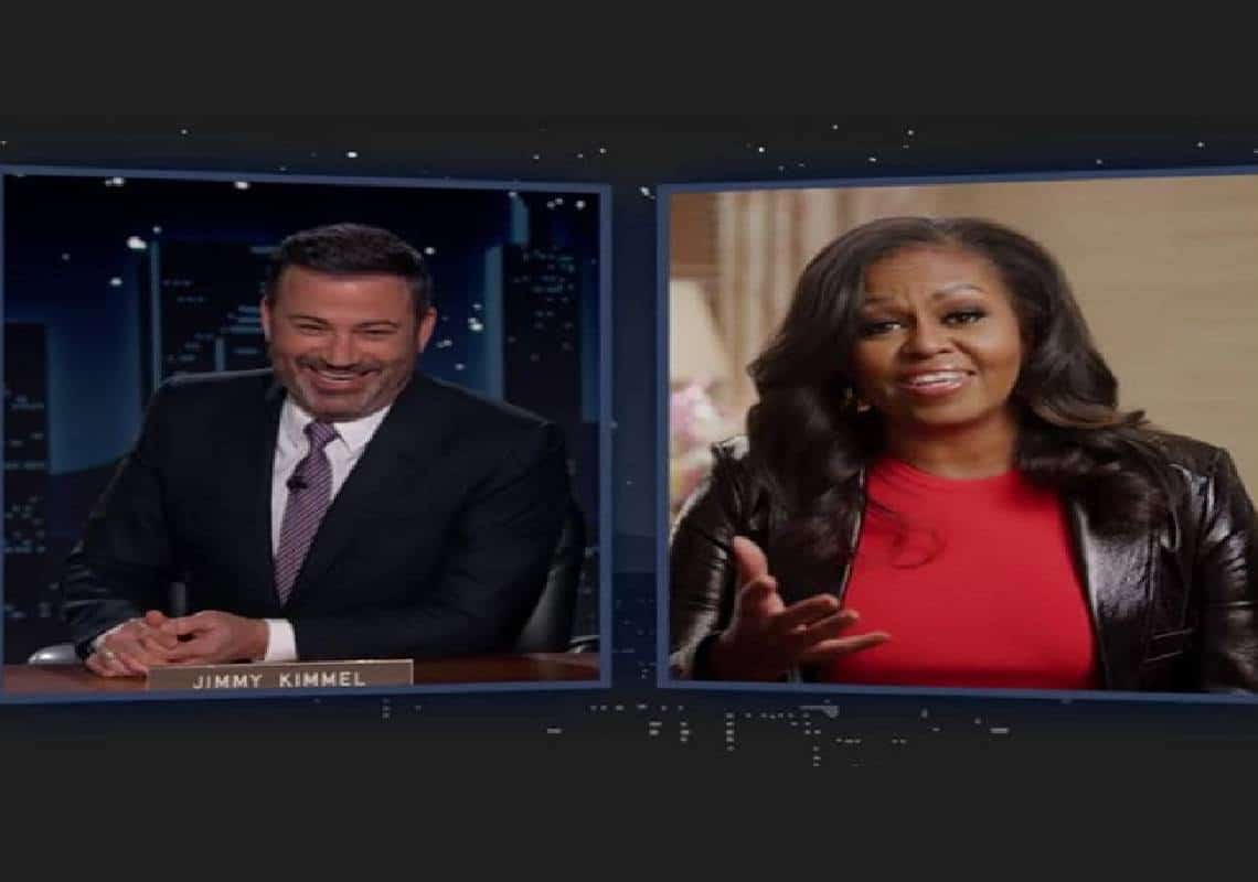 מישל אובמה התארחה אצל ג'ימי קימל במטרה לקדם את התוכנית החדשה שלה בנטפליקס, אך משהו אחר לגמרי עניין את המנחה