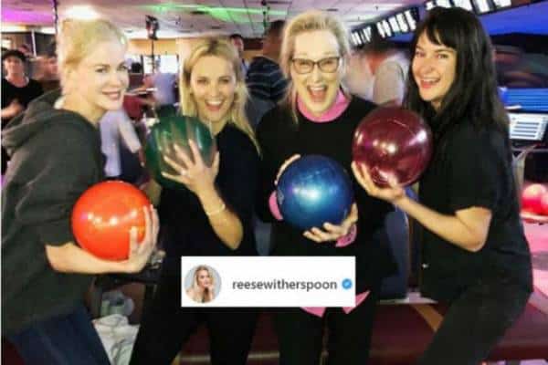 ערב בנות ושקרים: ריס ווית'רספון, מריל סטריפ, ניקול קידמן ושיילין וודלי, יצאו לשחק באולינג בשכונה