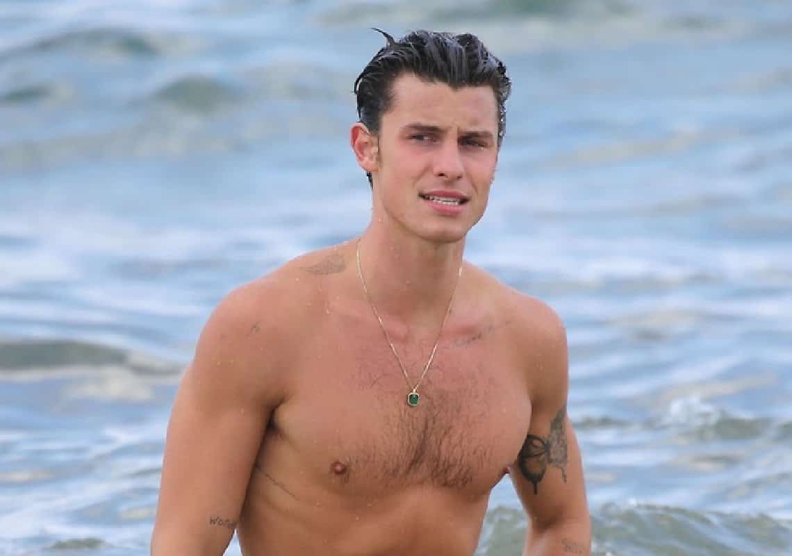 לוהט מתמיד: שון מנדס בלי חולצה