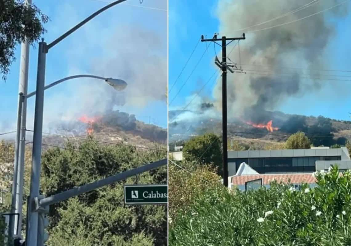 שריפה פרצה בקלבסס, כביש 101 נסגר באופן חלקי