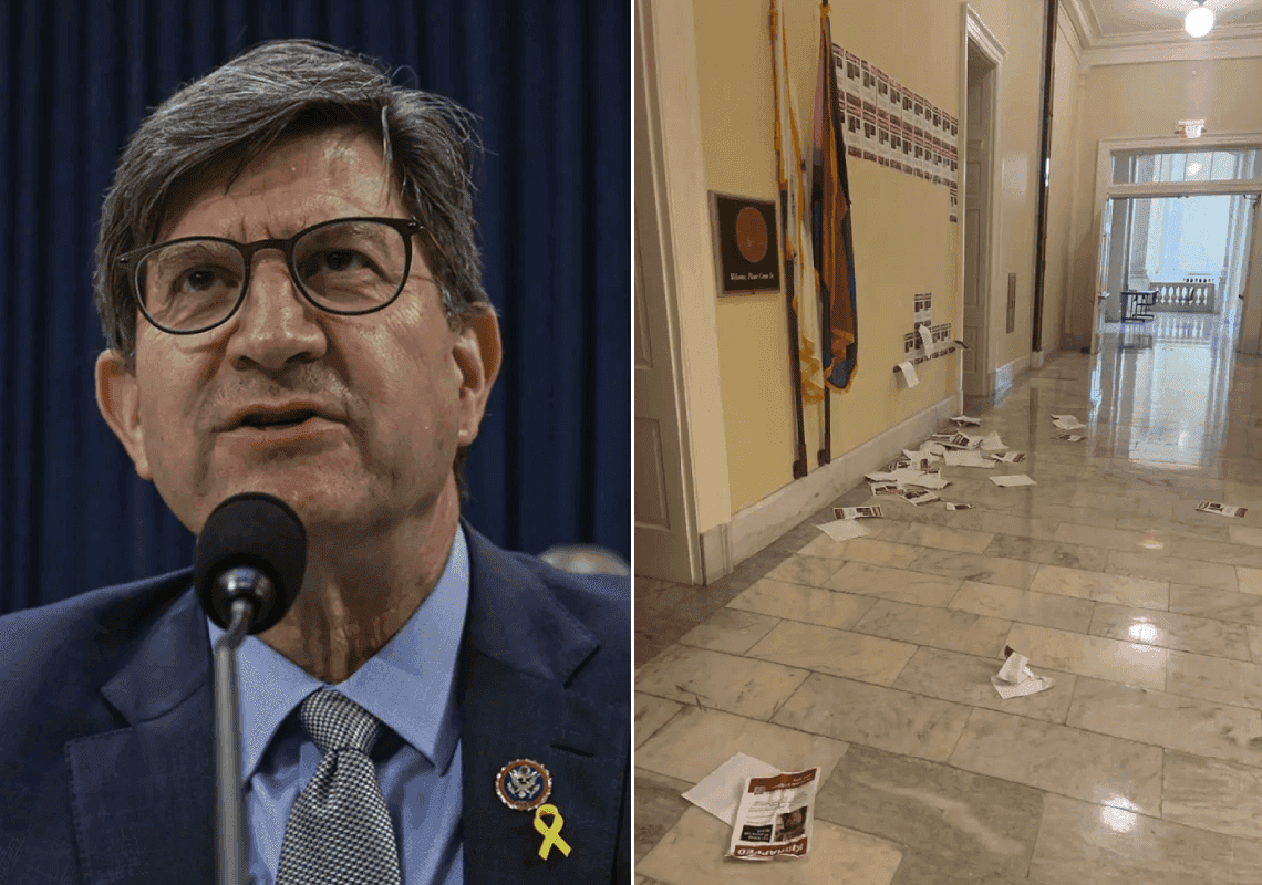 משרד בקפיטול של מחוקק יהודי הושחת על ידי תומכי טרור: "מסייעים לחמאס"