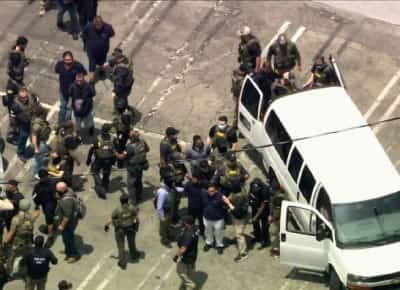 פשיטות ההגירה הגדולות ביותר מזה שנים: עשרות נעצרו בלוס אנג'לס בפעולה רחבת היקף